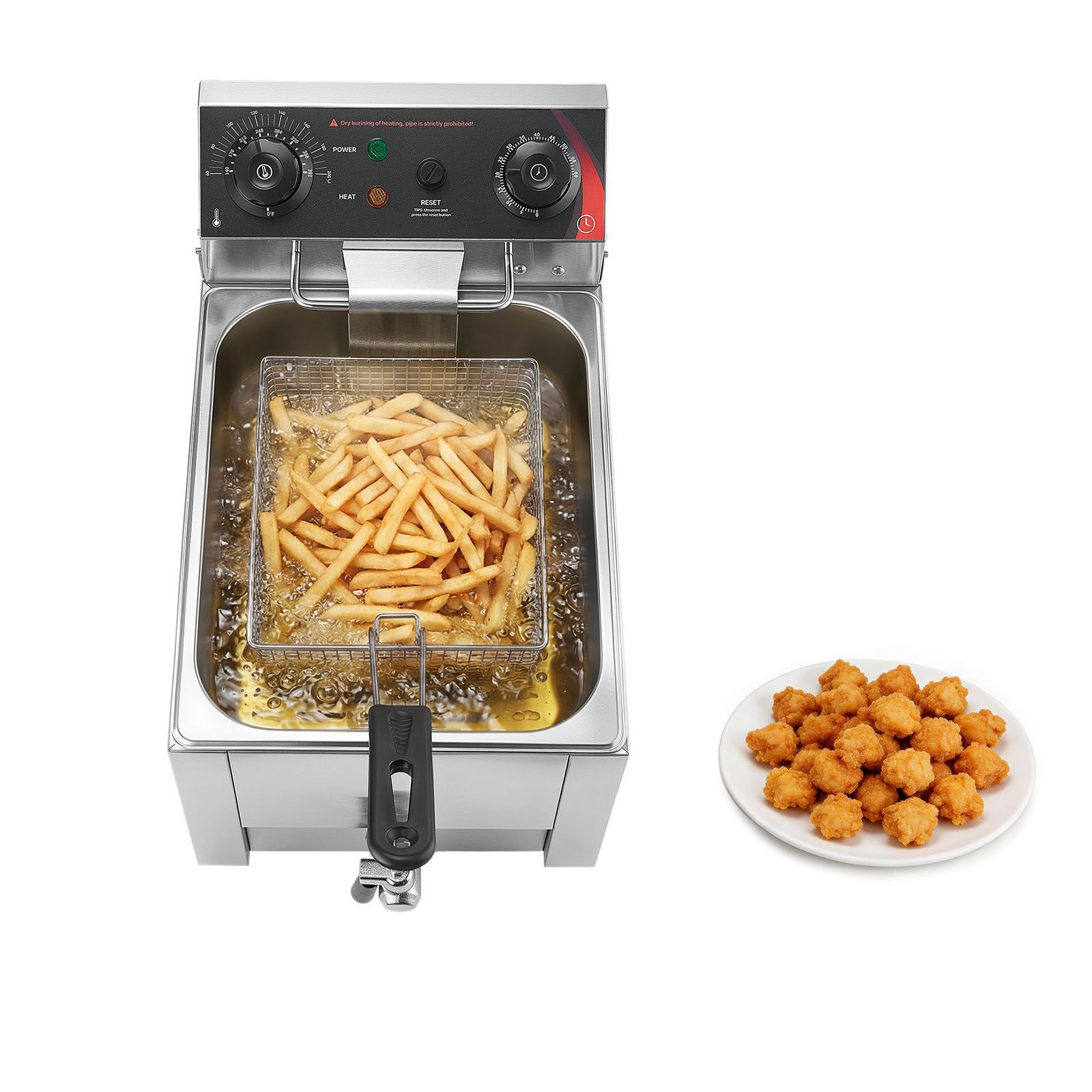 Induction Cooker Commercial - Ticari Elektrikli Fritöz, Yağ Filtreleme Özelliğiyle