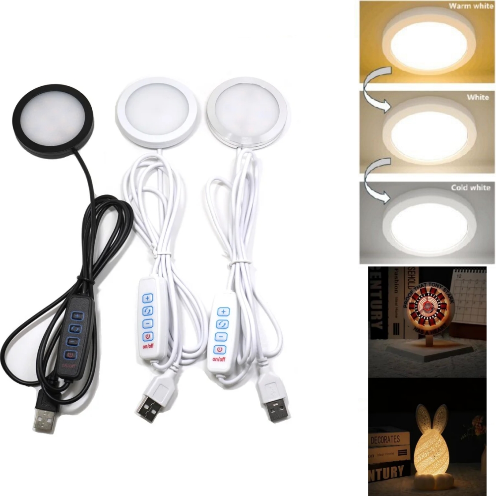 Commercial Kitchen Lighting - 3 renk Ayarlanabilir USB Puck Işık