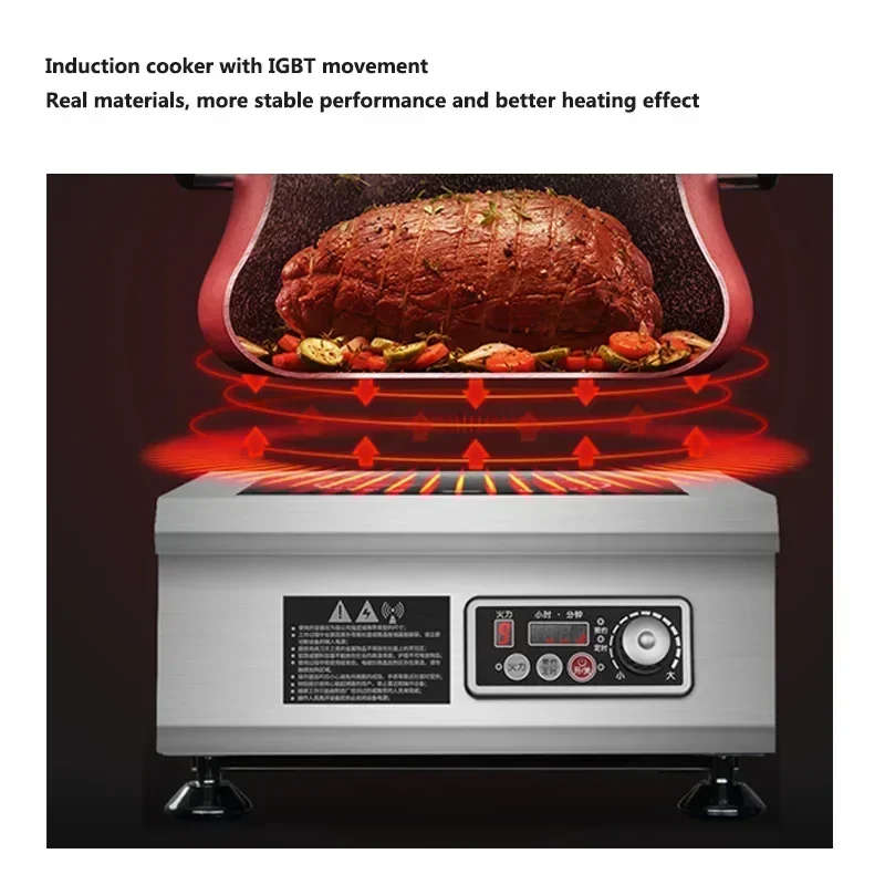 Induction Cooker Commercial - Elektrikli İndüksiyonlu Ocak 5000W Düz Yüzeyli