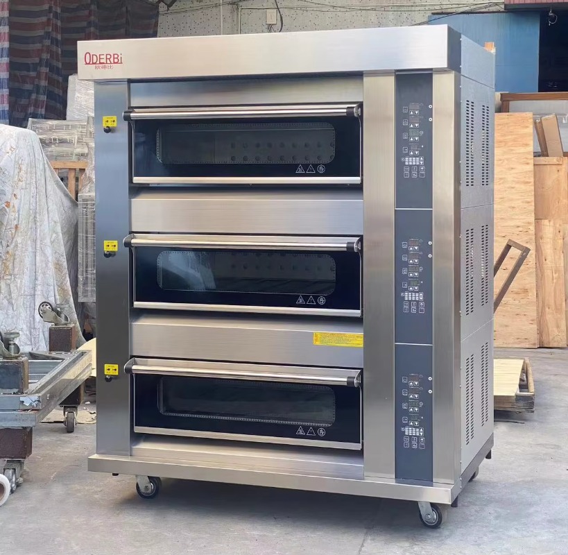 Commercial Kitchen Oven - Özelleştirilmiş Ticari 3 Katlı 6 Tepsili