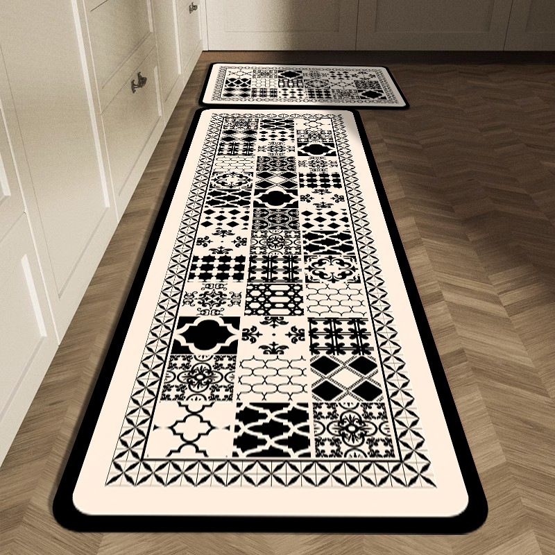 Siyah Beyaz Geometrik Kiremit  - Commercial Kitchen Tile incelemesi ve fiyatı