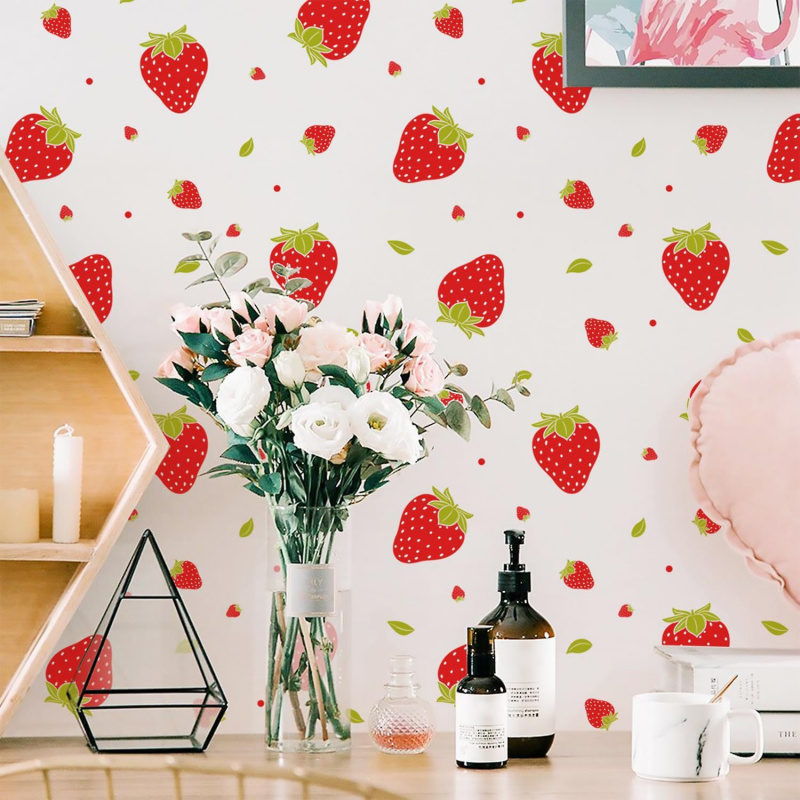 Şeffaf Çilek Duvar Çıkartmalar - Commercial Kitchen Wall Panels incelemesi ve fiyatı