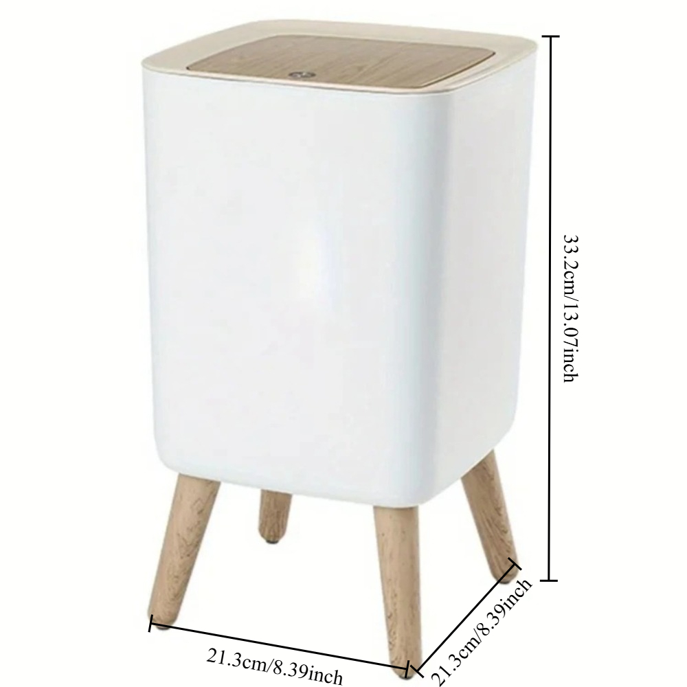 10L Beyaz Ahşap Çöp Kovası Kap - Commercial Kitchen Trash Can incelemesi ve fiyatı