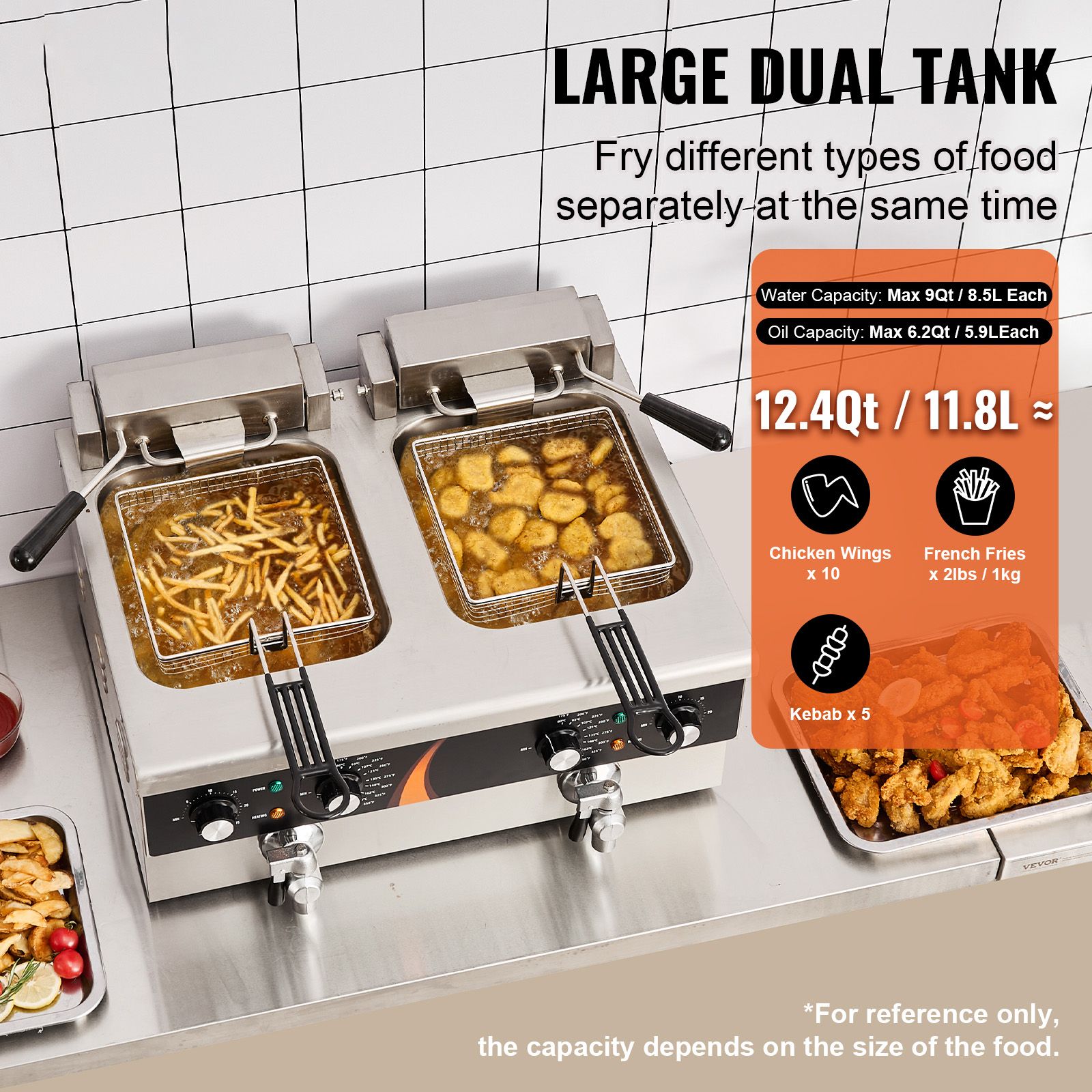 Ticari Fritöz 3500W, Çift Tank - Induction Cooker Commercial incelemesi ve fiyatı